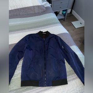 Zara Blue Bomber Jacket